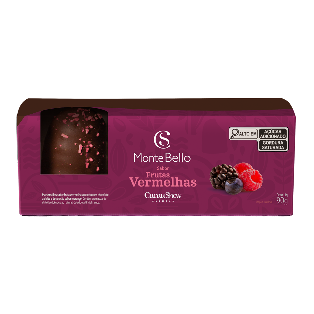 Marshmallow MonteBello Frutas Vermelhas 90g, , large. image number 0