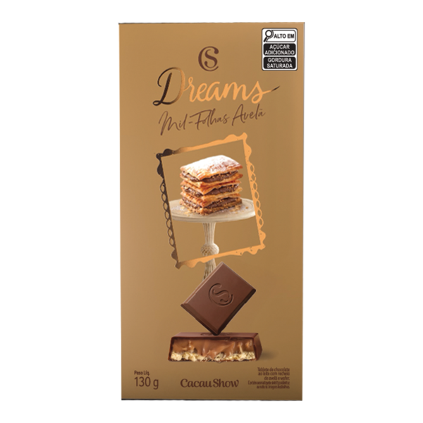 Tablete Dreams Mil-Folhas Avel&atilde; 130g