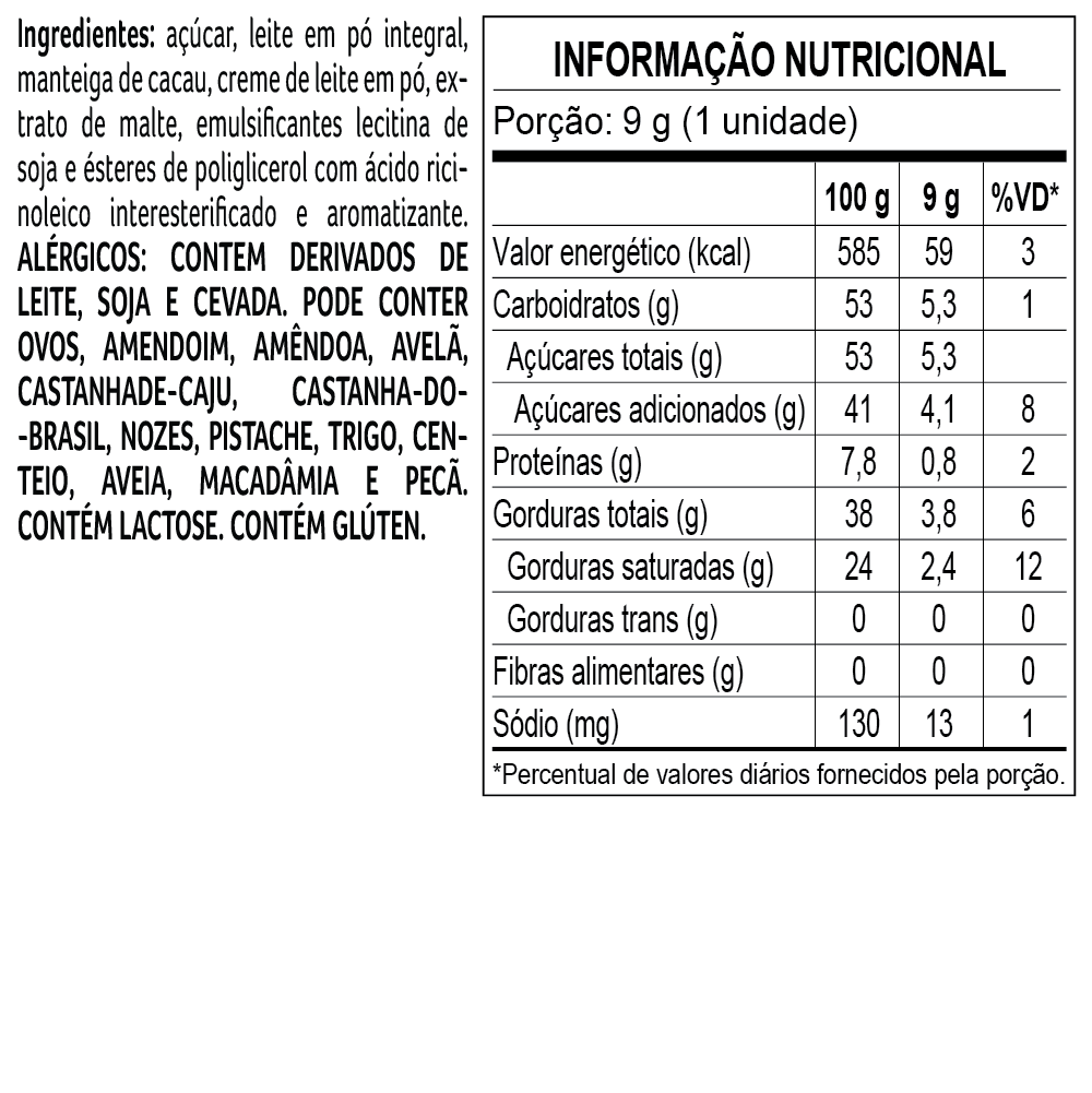 Tablete laCreme de Chocolate Branco 9g, , large. image number 1