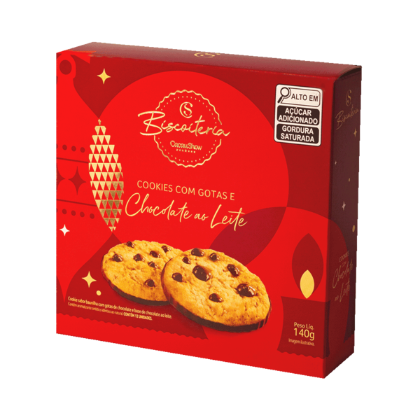 COOKIES NATAL GOTAS AO LEITE 140G