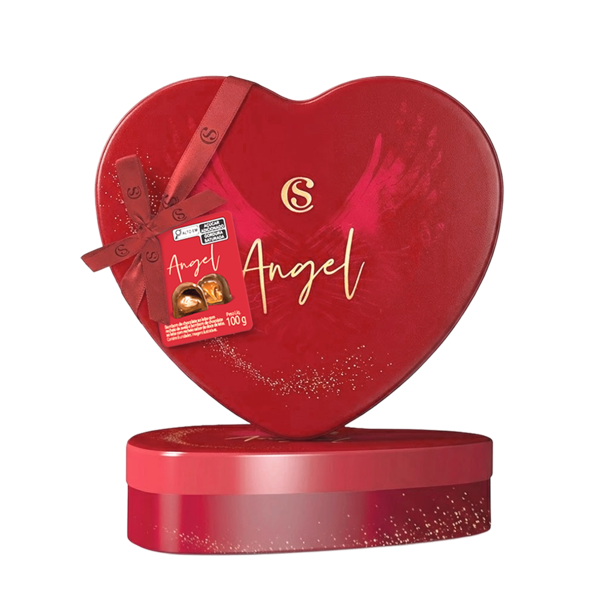 Lata de Cora&ccedil;&atilde;o com Bombons de Doce de Leite e Brigadeiro 100g