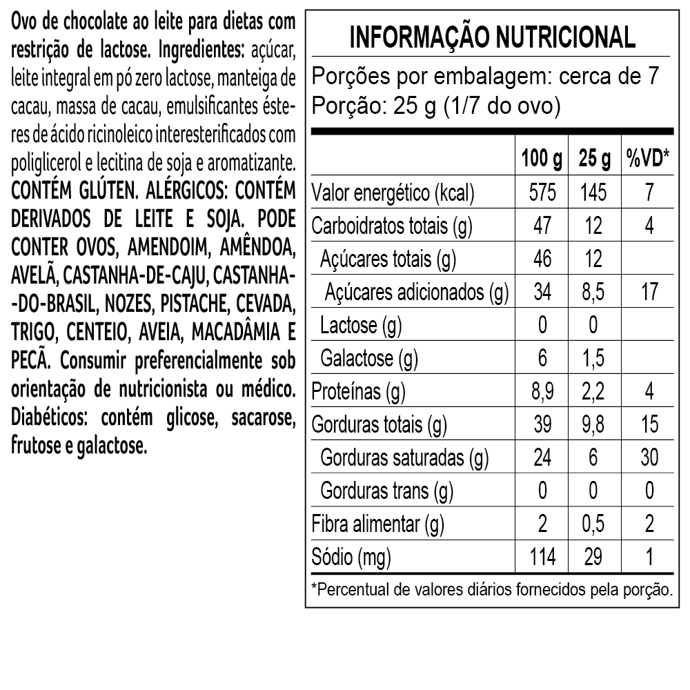 Ovo de Páscoa laCreme ao Leite Zero Lactose 180g, , large. image number 2