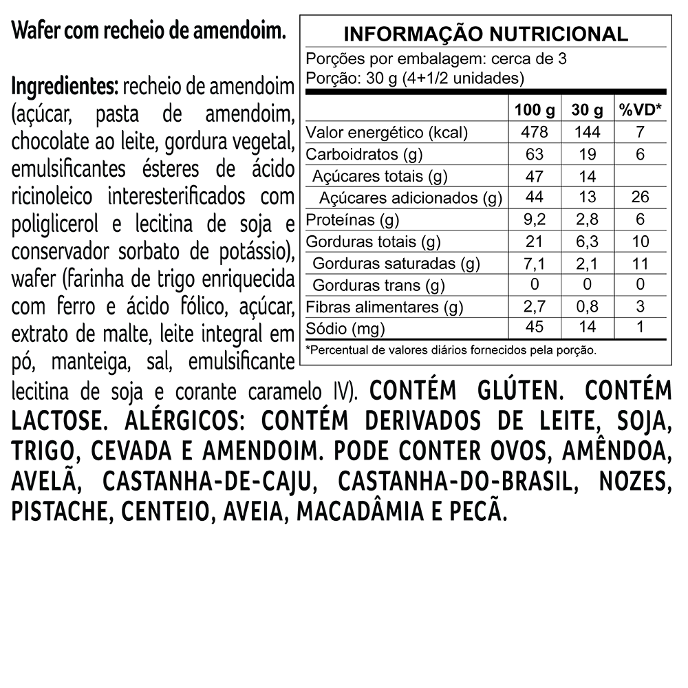 Wafer Biscoiteria Paçoca 80g, , large. image number 1