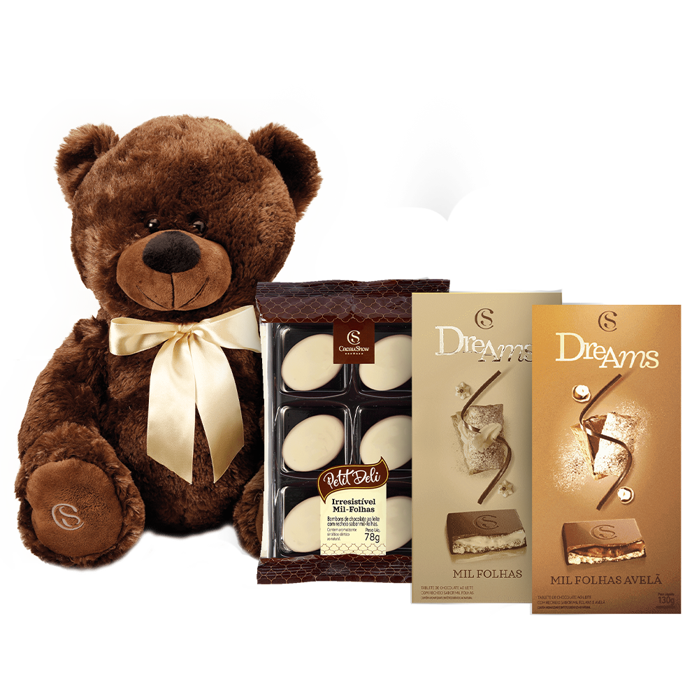 Kit Urso Marrom Mil Folhas, , large. image number 0