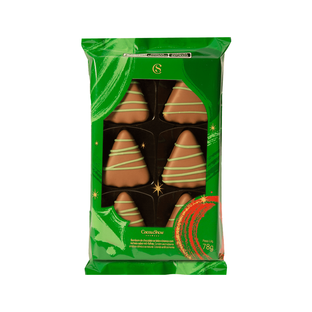 Bombons Árvore de Natal ao Leite e Mil-Folhas 78g null image number null