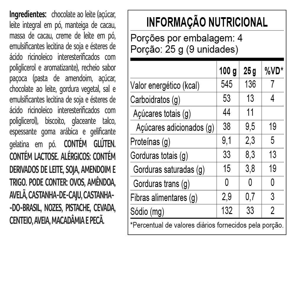 Drageado Bytes de Paçoca 100g, , large. image number 1