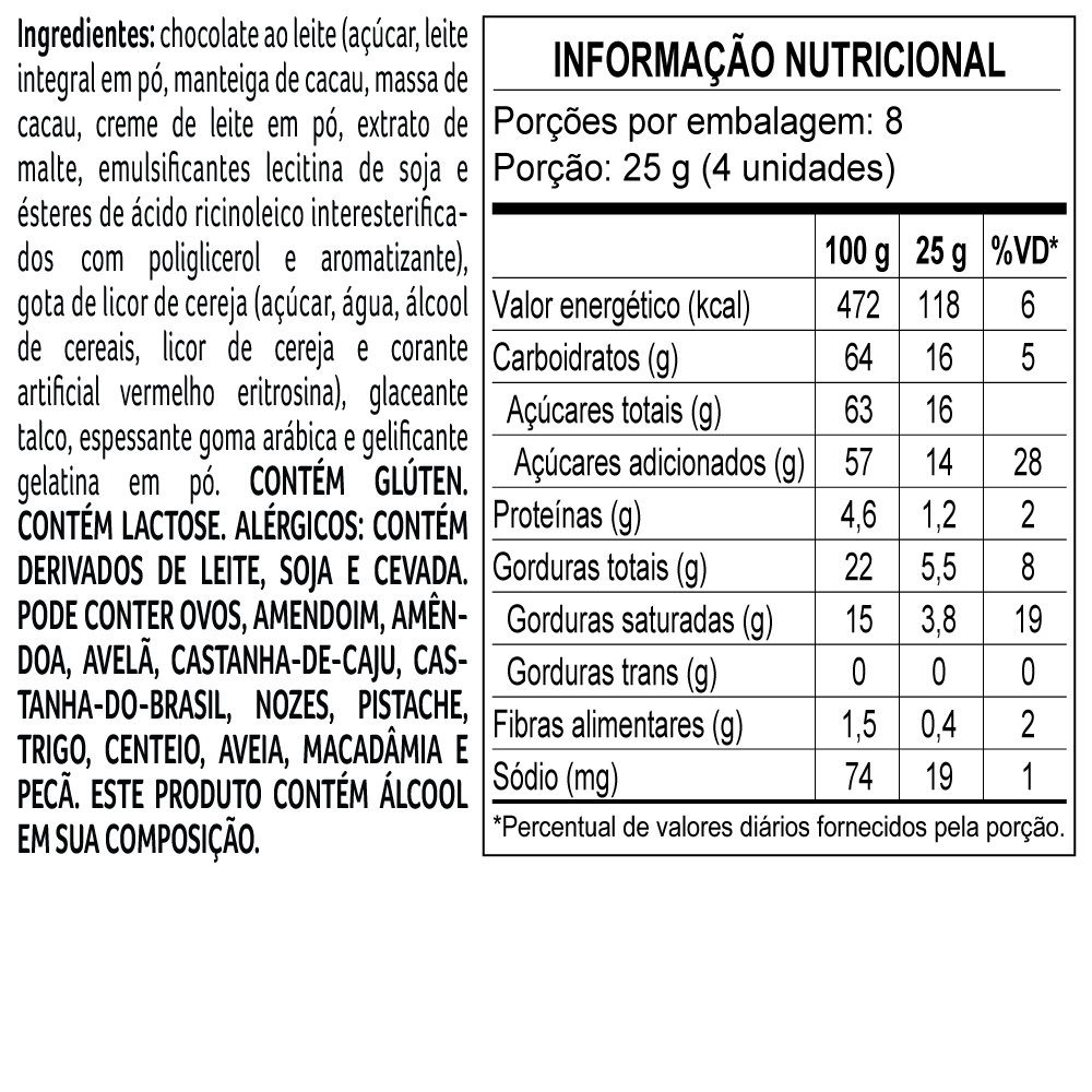 Drageados ao Leite com Licor de Cereja 200g, , large. image number 3