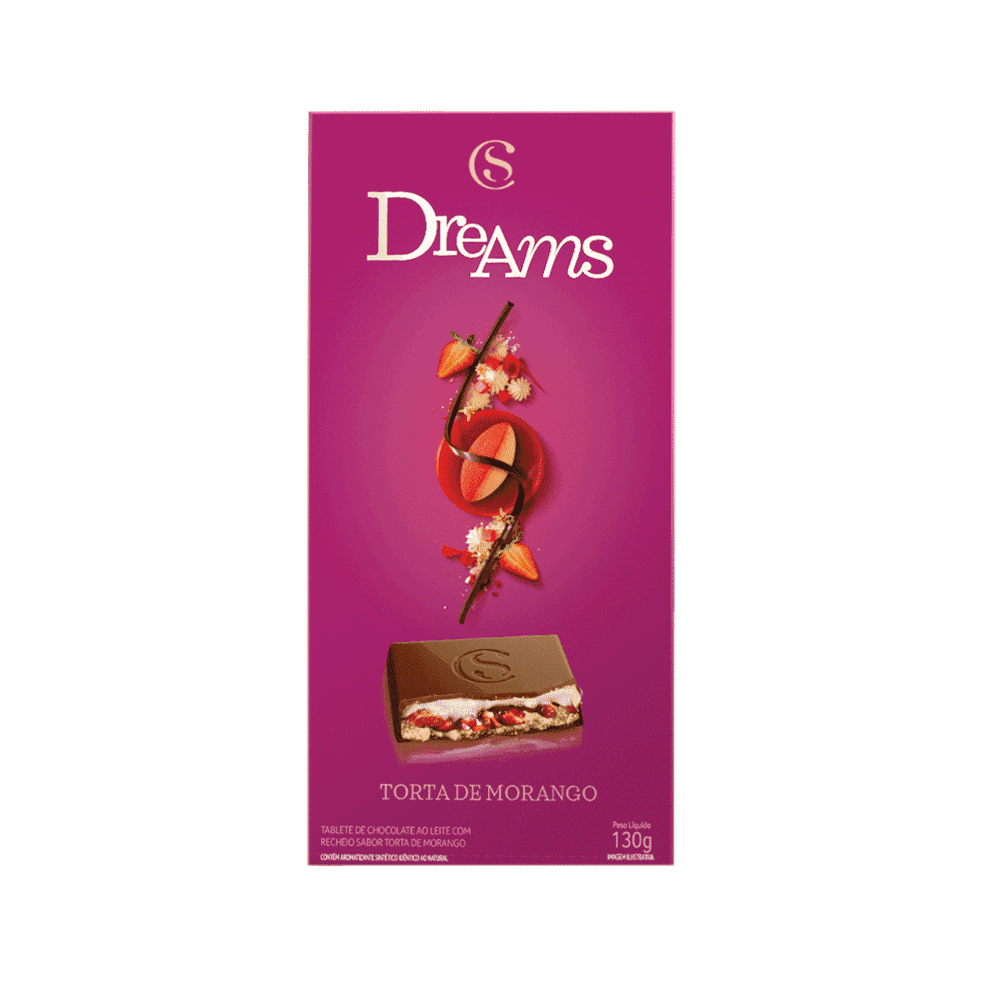 TABLETE DREAMS TORTA DE MORANGO 130G null image number null