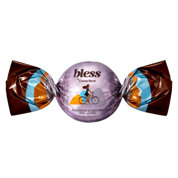 Trufa Bless Zero A&ccedil;&uacute;car e Zero Lactose de Chocolate ao Leite 30g