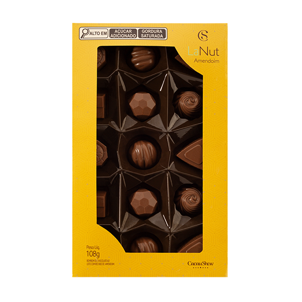 Caixa de Bombons Mini Show LaNut Amendoim 108g