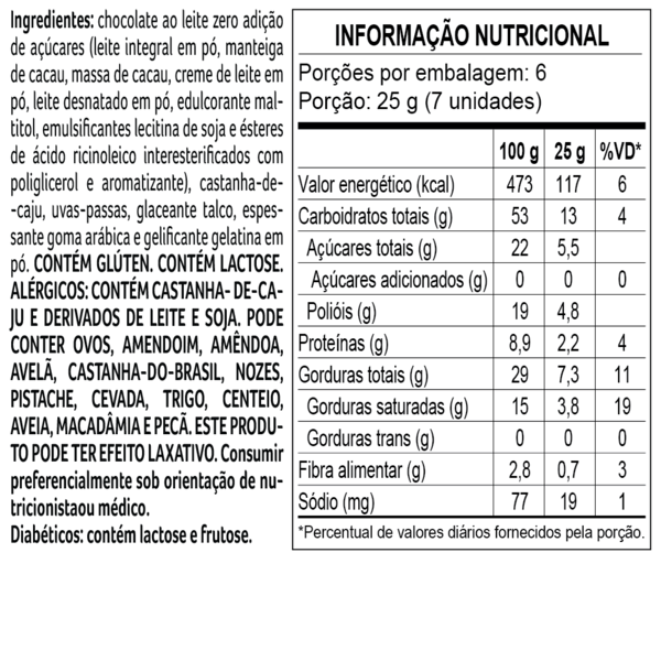 Drageado Bless Zero Adição de Açúcar ao Leite 150g, , large. image number 1