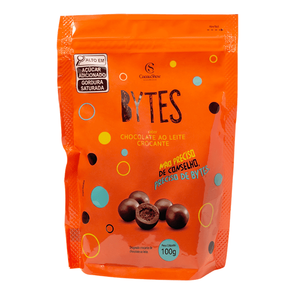 DRAGEADO BYTES CHOCOLATE AO LEITE CROCANTE 100G