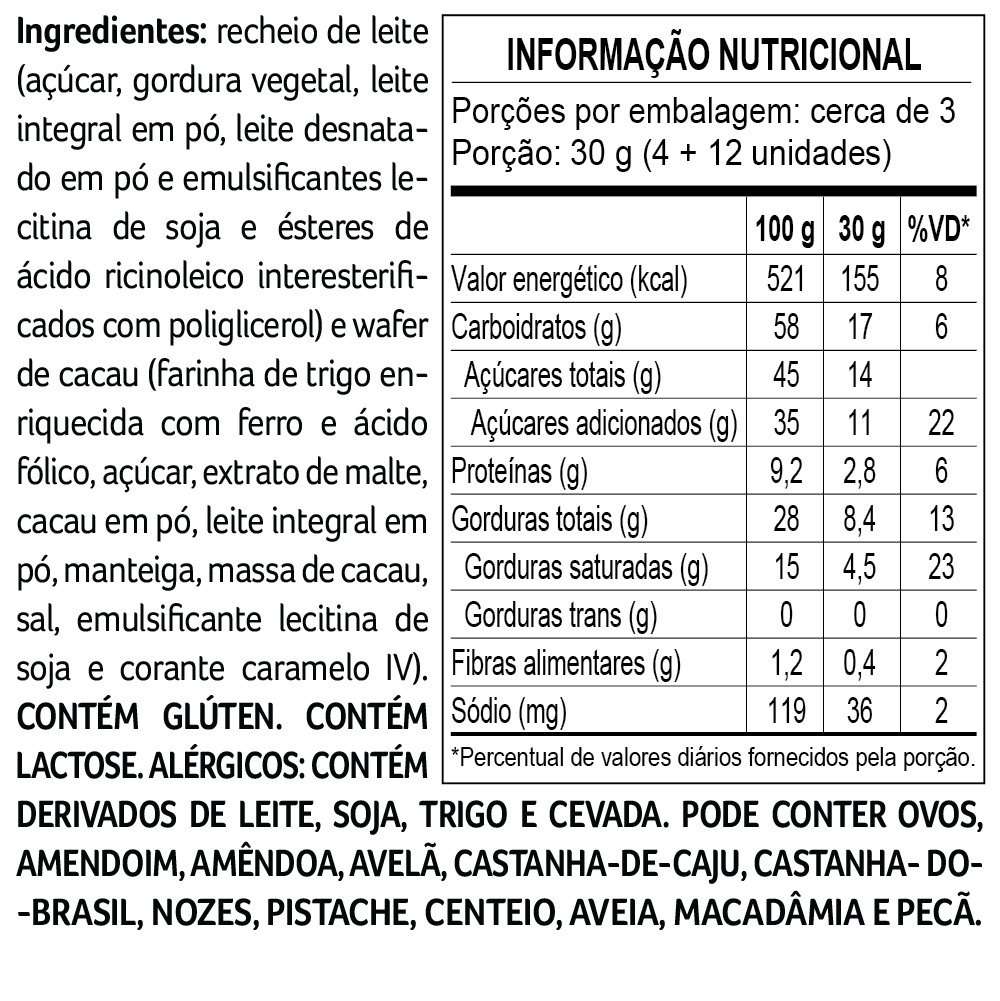 Wafer de Cacau Biscoiteria Recheio de Leite 80g, , large. image number 1