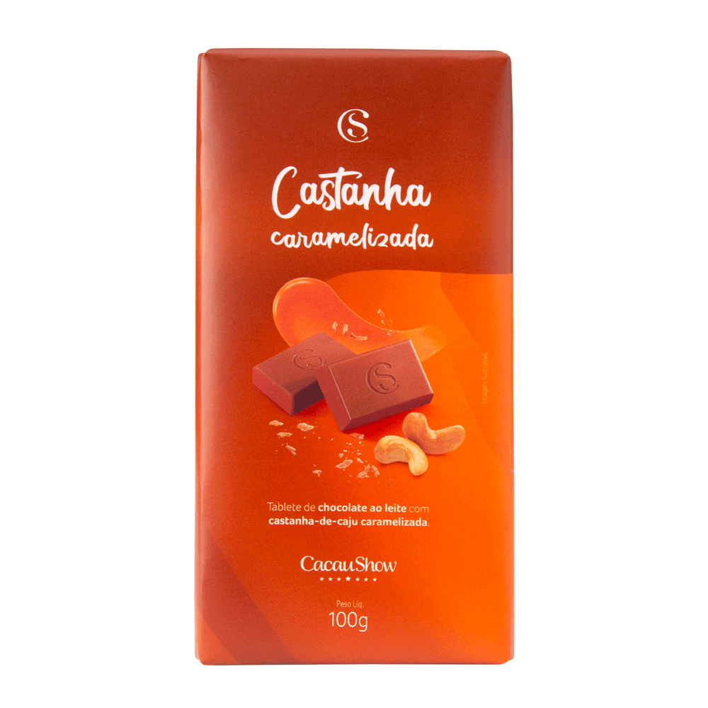 TABLETE CASTANHA CARAMELIZADA 100G null image number null