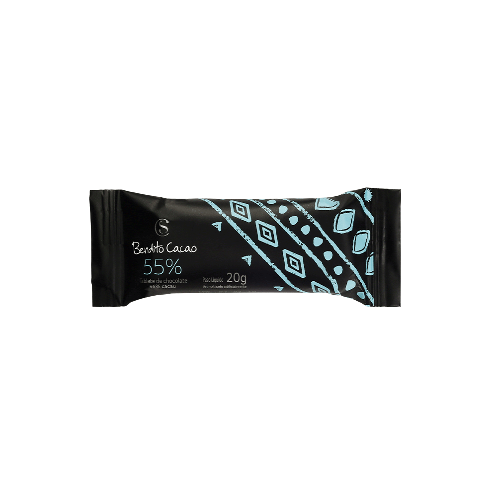 Tablete Bendito Cacao de Chocolate 55% Cacau 20g, , large. image number 0