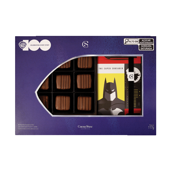 CAIXA BOMBONS BROWNIE WARNER BROS 100 ANOS BATMAN 117G