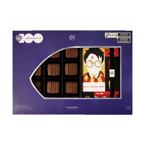 CAIXA BOMBONS BROWNIE WARNER BROS 100 ANOS HARRY 117G