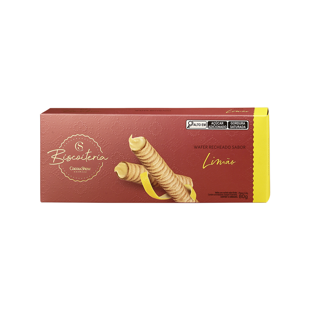 Wafer Biscoiteria Limão 80g, , large. image number 0