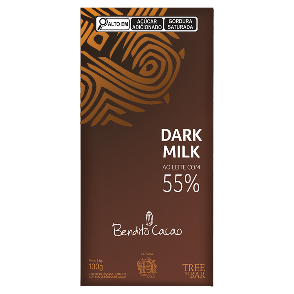 Tablete Dark Milk de Chocolate 55% Cacau 100g, , large. image number 0