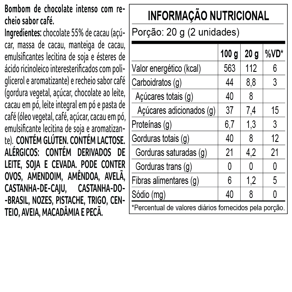 Caixa de Bombons Doce de Leite e Café 80g, , large. image number 3