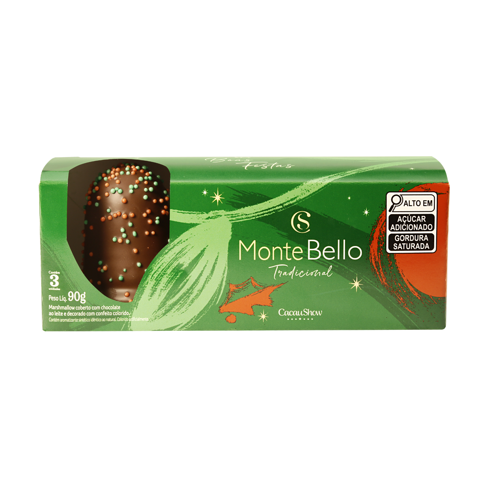 Marshmallow MonteBello de Natal Tradicional 90g, , large. image number 0