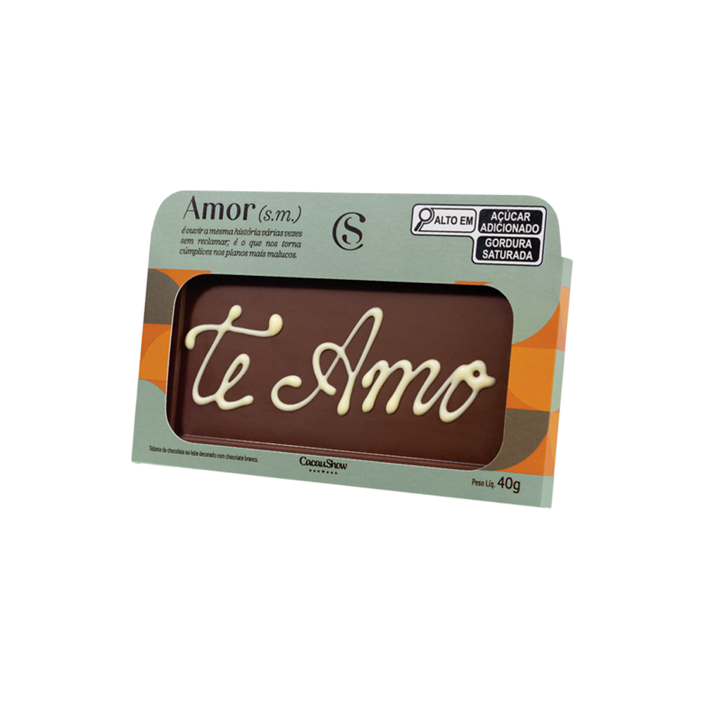 Tablete ao Leite Chocoarte Palavras 40g null image number null