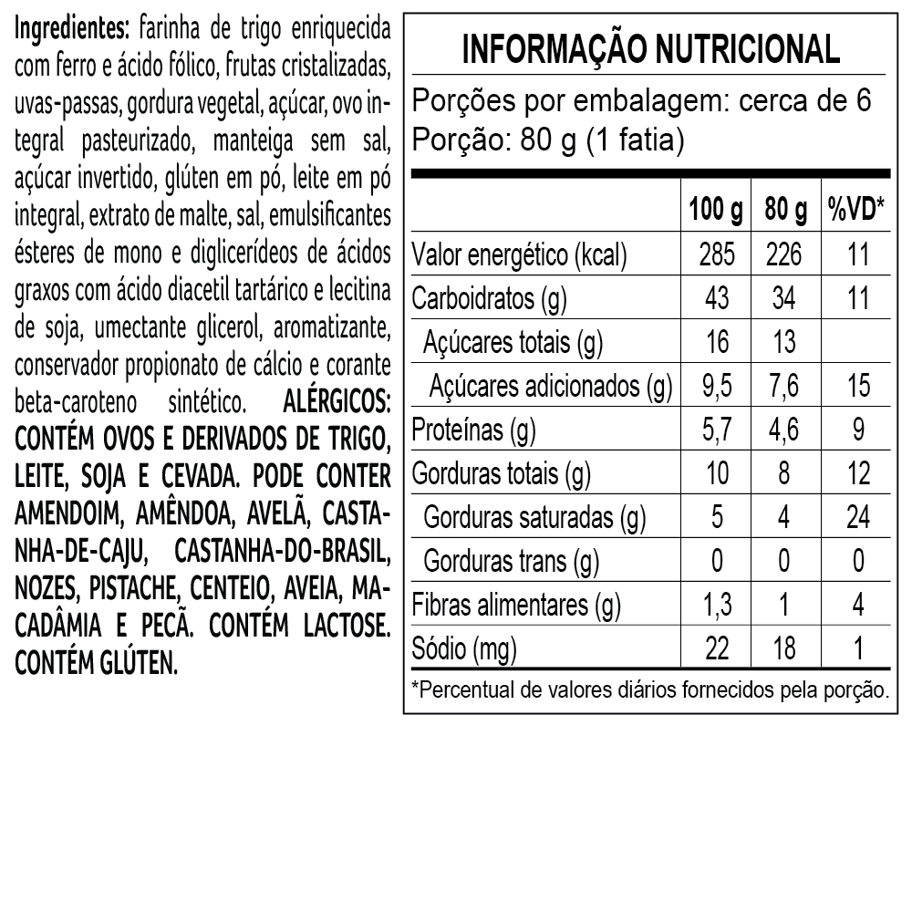 Panetone de Frutas 450g, , large. image number 2