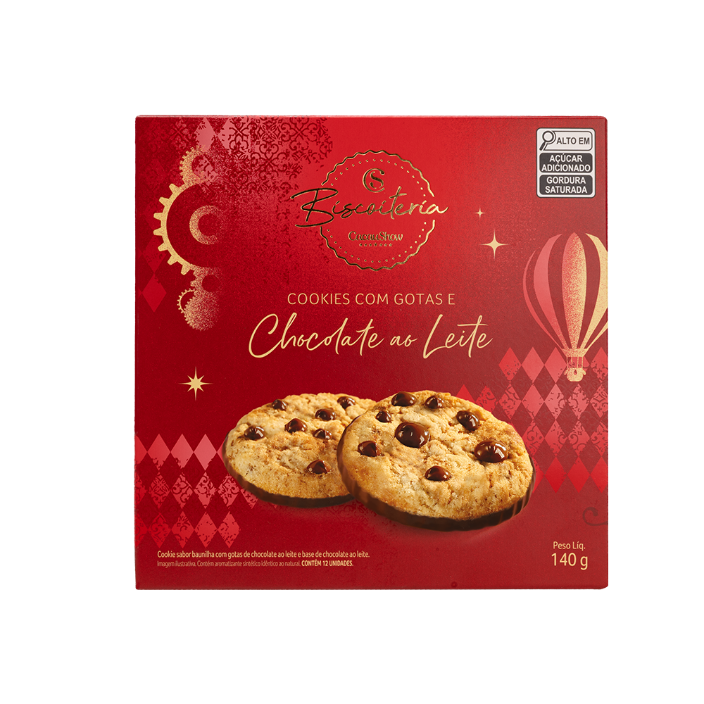 Cookies de Natal com Gotas ao Leite 140g, , large. image number 0
