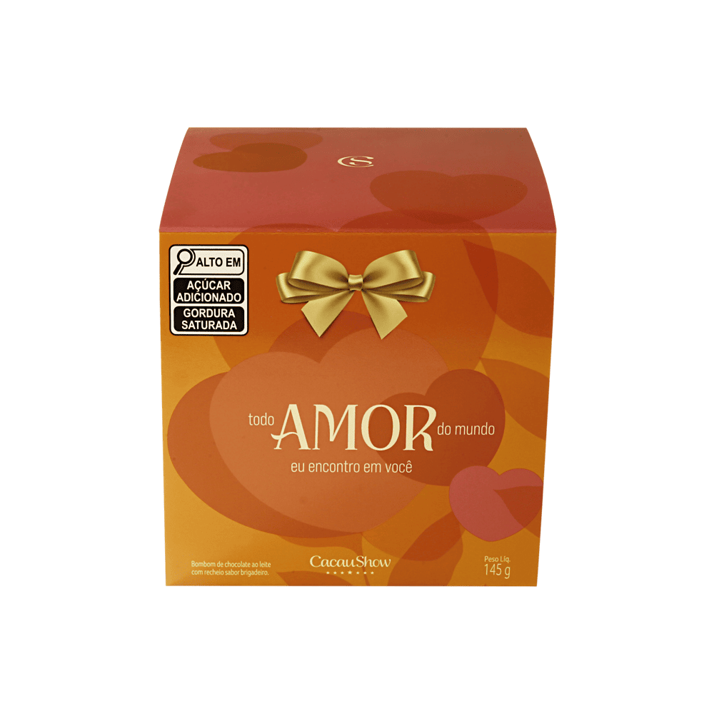 Caixa de Bombons Cubo ao Leite Amor 145g, , large. image number 0