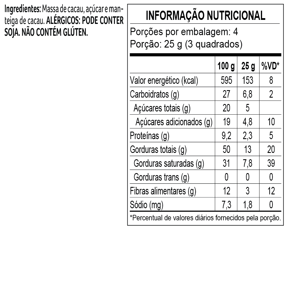 Tablete de Chocolate Intenso Bendito Cacao 80% 100g, , large. image number 1