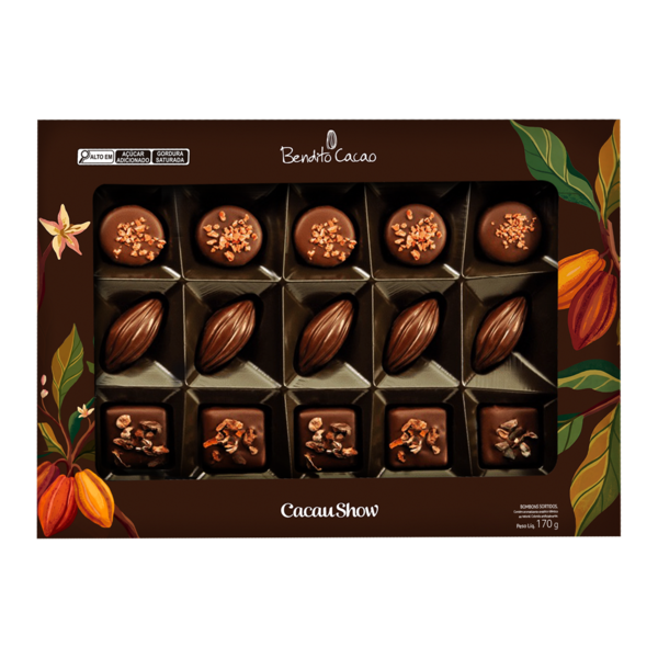 Caixa de Bombom Bendito Cacao 170g