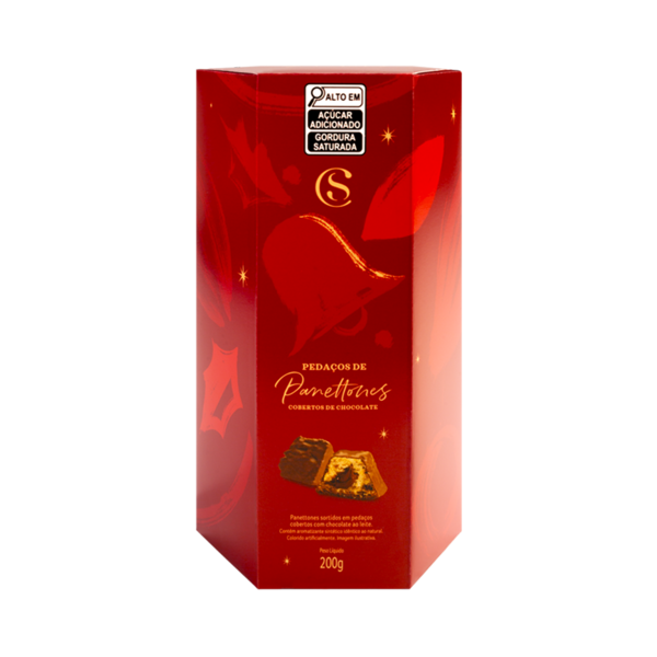 PANETONE EM PEDAÇOS COBERTOS 200G