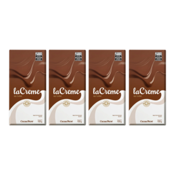 Combo com 4 Tabletes laCreme de Chocolate ao leite 100g