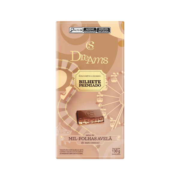 Tablete Dreams Mil Folhas Avel&atilde; Edi&ccedil;&atilde;o Especial 130g