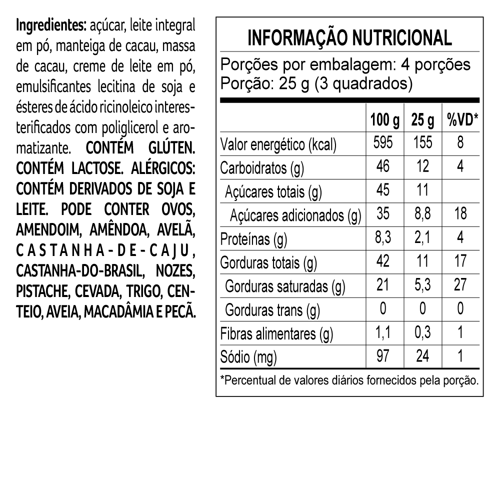 TABLETE LACREME AO LEITE 100G, , large. image number 1