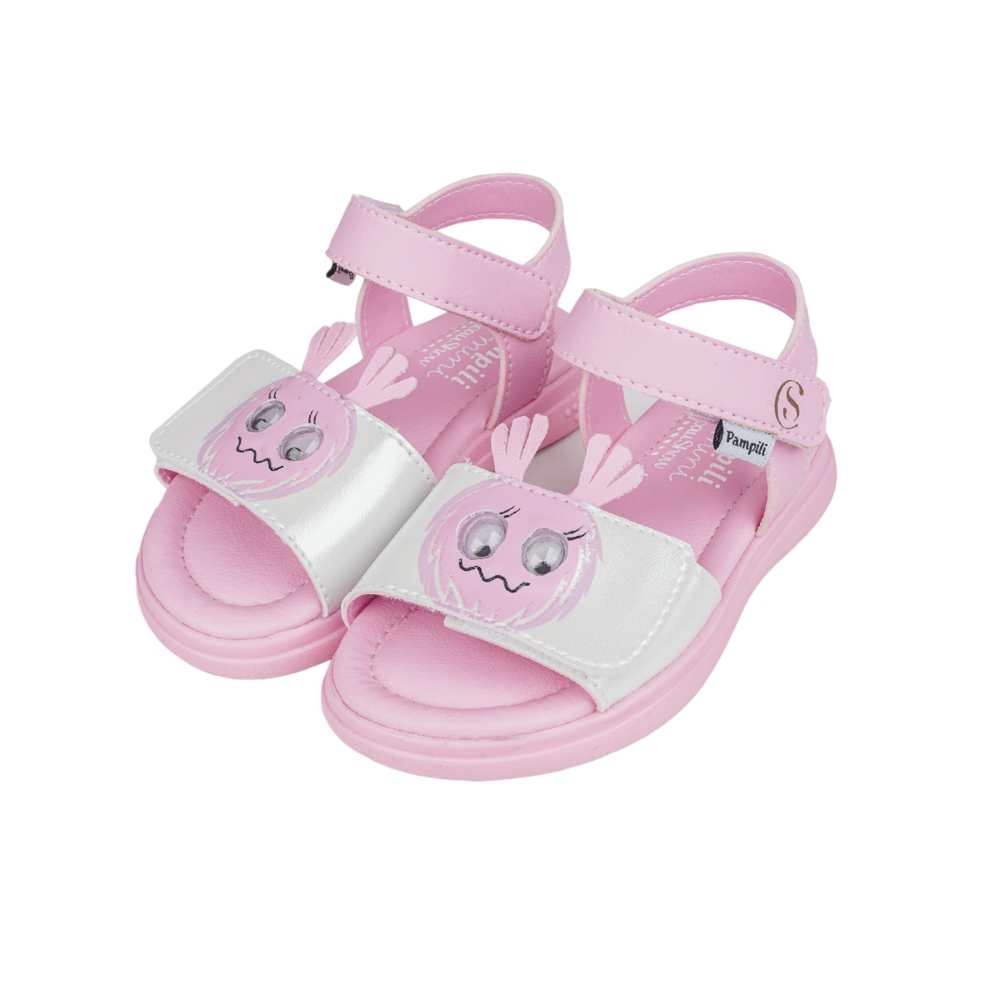 Sandália Infantil Pampili Chocomonstros Claudete Rosa, , large. image number 3