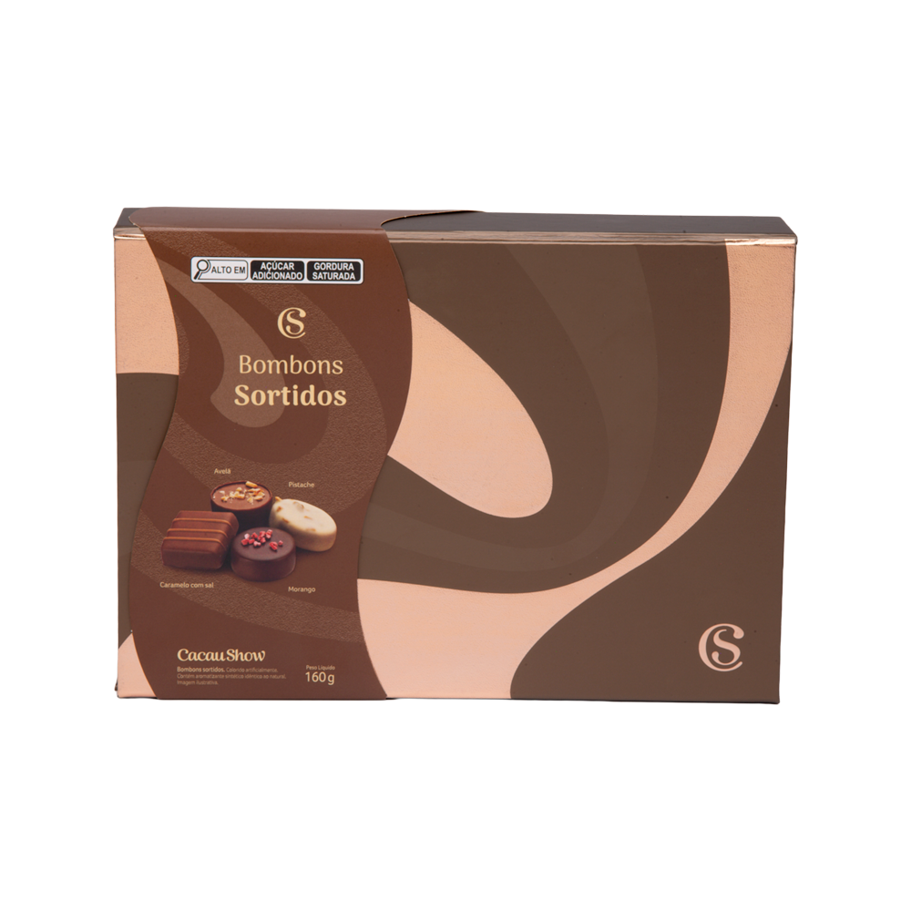 Caixa de Bombons Sortidos Cacau Show M 160g, , large. image number 0