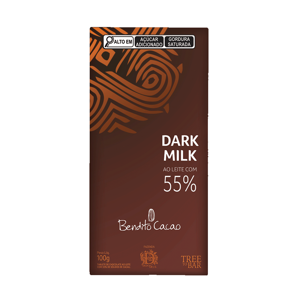 Tablete Dark Milk de Chocolate 55% Cacau 100g, , large. image number 0