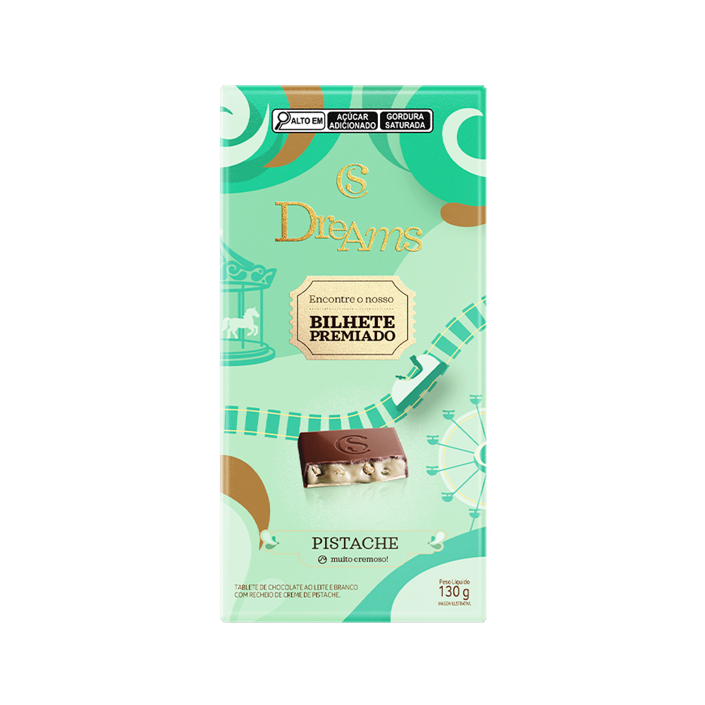 Tablete Dreams Pistache Edi&ccedil;&atilde;o Especial 130g, , large. image number 0
