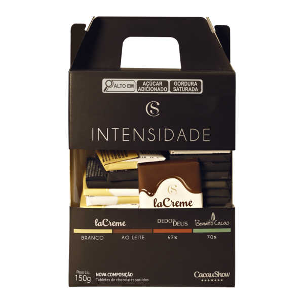 Caixa de Tabletes de Chocolate Intensidade 150g