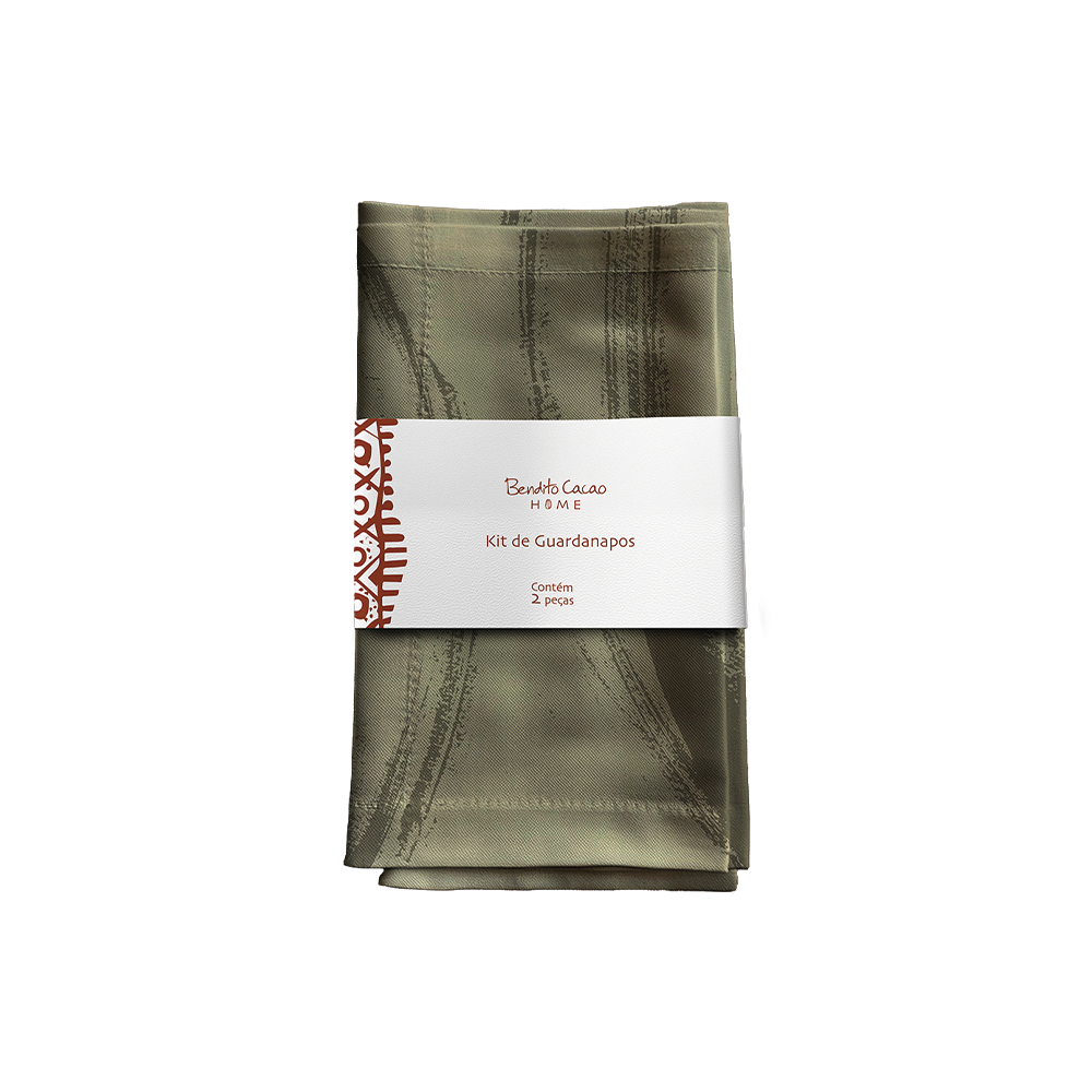 Kit 2 Guardanapos Verde Bendito Cacao, , large. image number 0