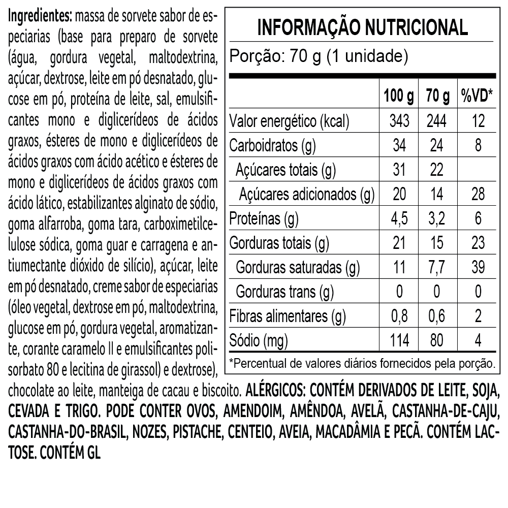 Sorvete Speculoos 70g, , large. image number 1