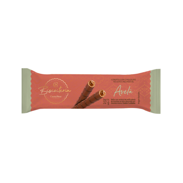 Wafer Recheado de Avel&atilde; Coberto de Chocolate ao Leite 32g