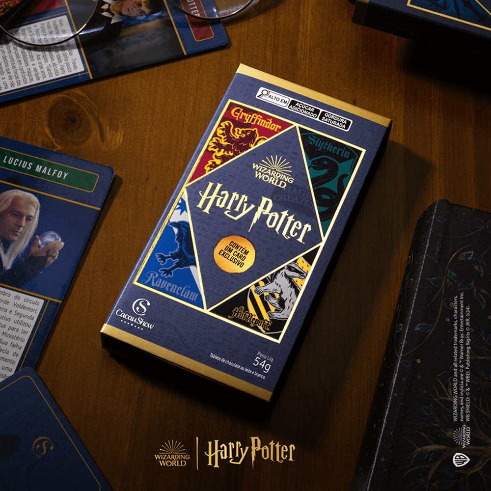 Tablete Harry Potter ao Leite e Branco 54g, , large. image number 1