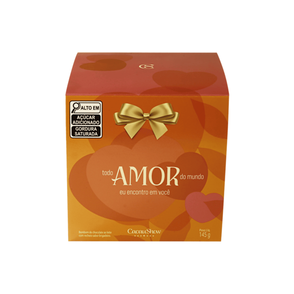 Caixa de Bombons Cubo ao Leite Amor 145g