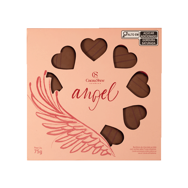 Caixa de Bombons Angel ao Leite Coração 75g