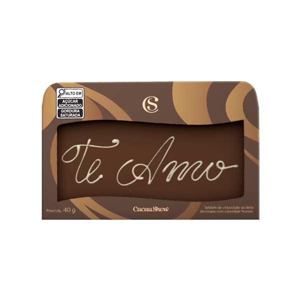 Tablete ao Leite Chocoarte Te Amo 40g