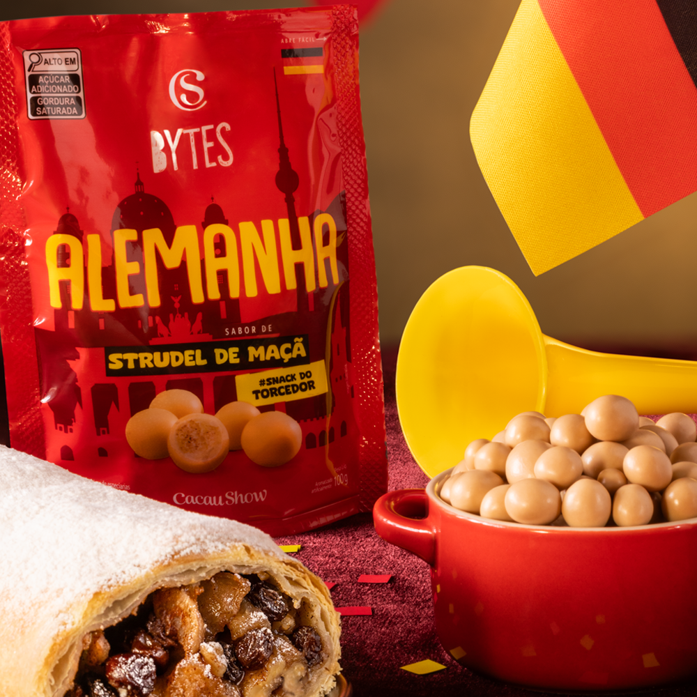 Drageado Bytes Alemanha Strudel de Ma&ccedil;&atilde; 100g, , large. image number 1