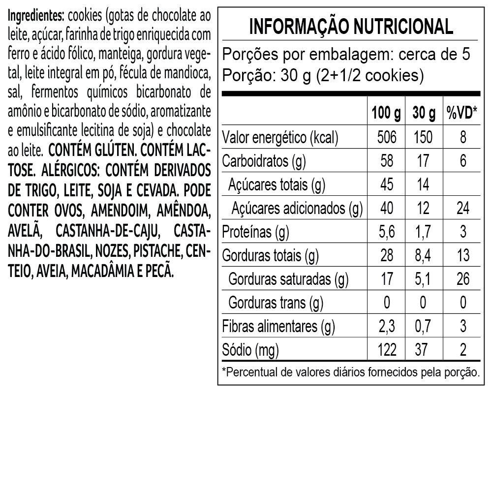 Cookies de Natal com Gotas ao Leite 140g, , large. image number 1