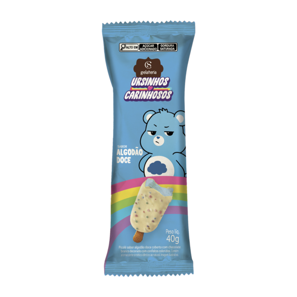 Sorvete Ursinhos Carinhosos Algod&atilde;o Doce 40g
